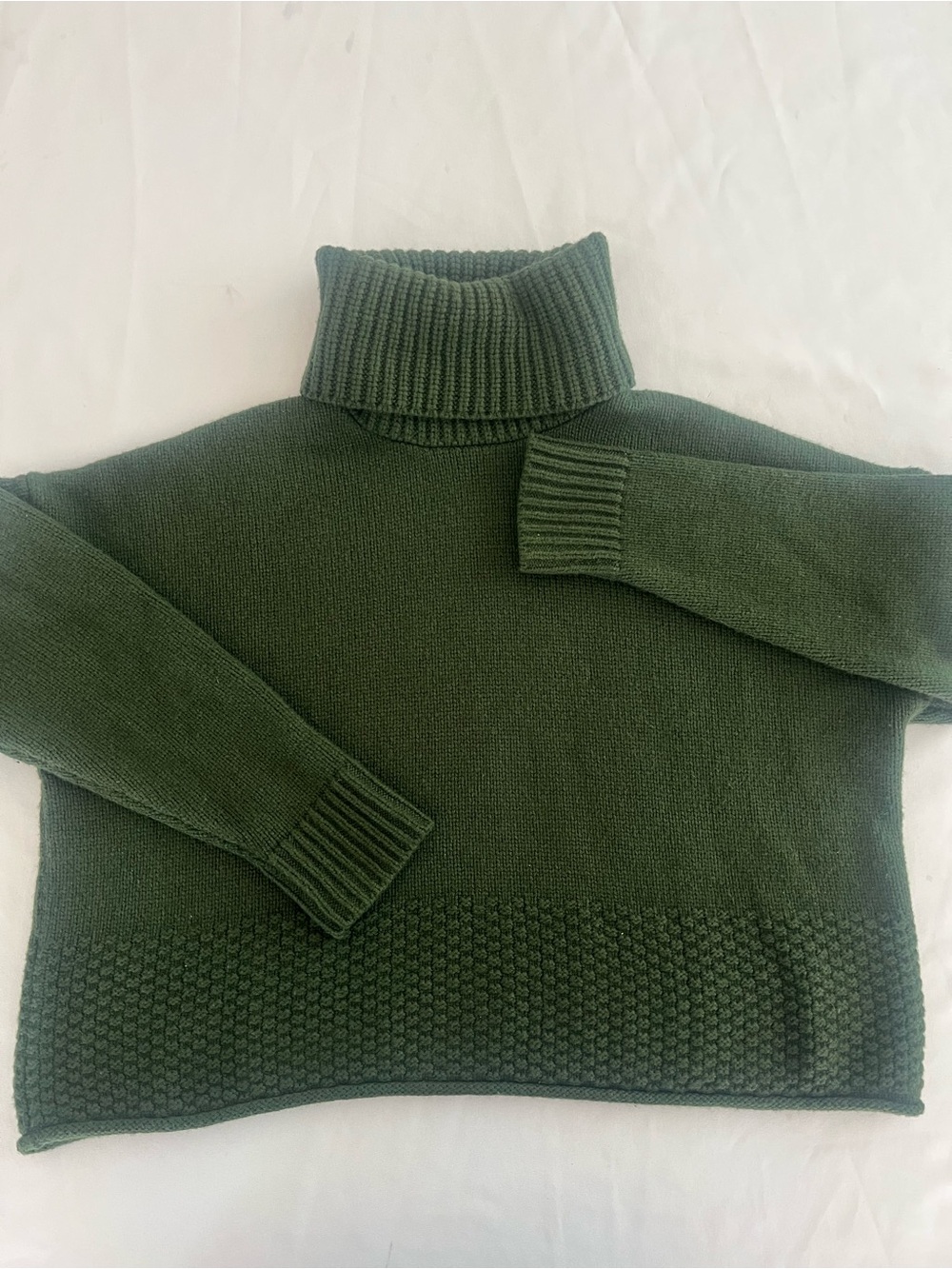Madewell Green Wool Turtleneck Sweater - Classic Cozy Knit